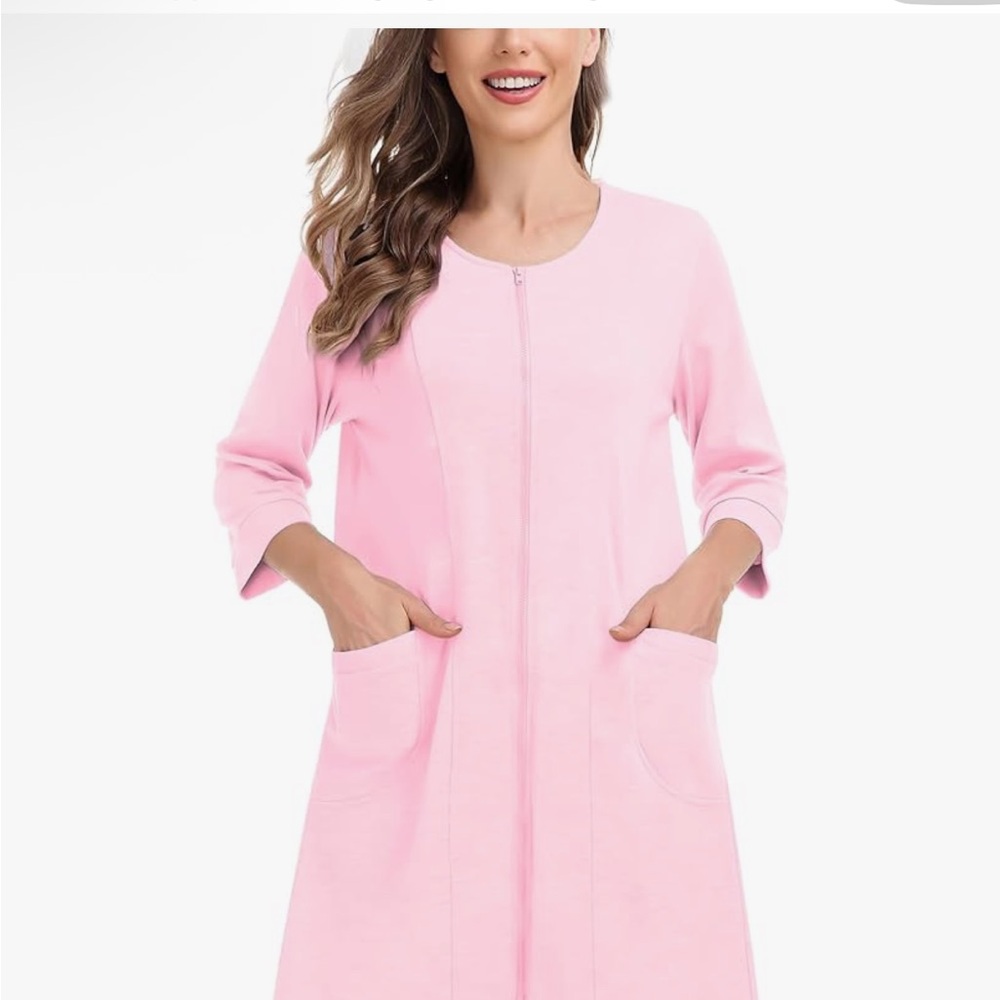 Pink Women's Housecoat